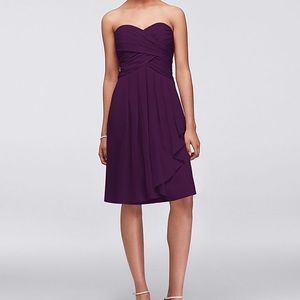 David’s bridal plum short dress